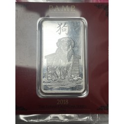 LINGOTE DE 100GR PLATA 999/9 CALENDARIO LUNAR 2018