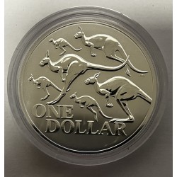 MONEDA DE PLATA CANGURO ROJO 2020