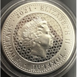 TOKELAU, 5$ PLATA BULL & BEAR 2022/2021