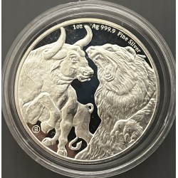 TOKELAU, 5$ PLATA BULL & BEAR 2022/2021