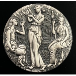 LA MOIRAI Moneda de plata antigua de 2 oz de las Parcas, 2 $, Tuvalu 2025