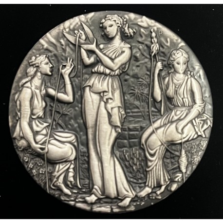LA MOIRAI Moneda de plata antigua de 2 oz de las Parcas, 2 $, Tuvalu 2025