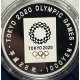 TOKYO OLYMPIC GAMES 2020 Juegos Olimpicos 1 Oz Moneda Plata 1000 Yen Japan 2016