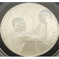 DRAŽEN PETROVIĆ 60th Anniversary 1 Oz Moneda Plata 4 € Euro Croatia 2024