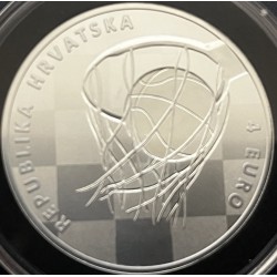 DRAŽEN PETROVIĆ 60th Anniversary 1 Oz Moneda Plata 4 € Euro Croatia 2024
