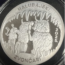 HALUBJE BELL RINGERS Croatian Heritage 1 Oz Moneda Plata 4€ Euro Croatia 2025