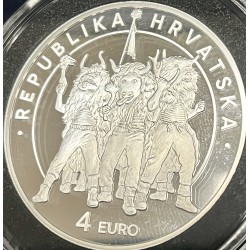 HALUBJE BELL RINGERS Croatian Heritage 1 Oz Moneda Plata 4€ Euro Croatia 2025