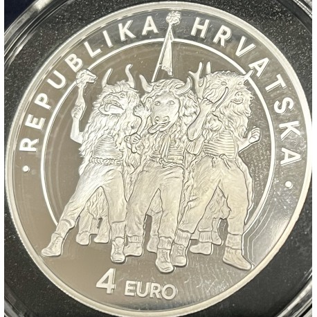 HALUBJE BELL RINGERS Croatian Heritage 1 Oz Moneda Plata 4€ Euro Croatia 2025