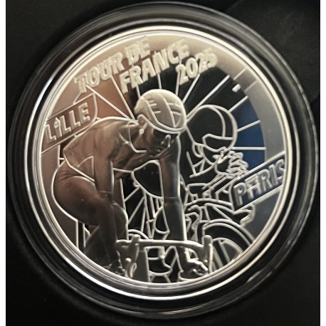 Francia 2025 Tour de Francia Salida - LLegada Moneda 10 Euro Plata