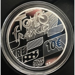 Francia 2025 Tour de Francia Salida - LLegada Moneda 10 Euro Plata