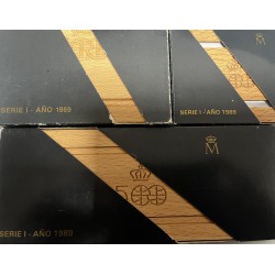 MONEDAS DE PLATA 1 SERIE 1989 ESPAÑA QUINTO CENTENARIO