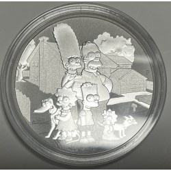 Tuvalu 2021 Familia Simpson Moneda 1 Onza de Plata