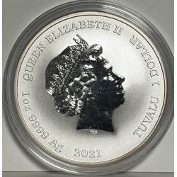Tuvalu 2021 Familia Simpson Moneda 1 Onza de Plata