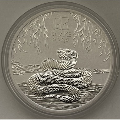 Australia 2025 Año Lunar de la Serpiente Moneda de Plata
