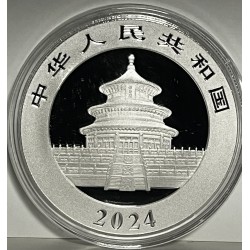 China 2024 Panda 10 Yuan Moneda 30 gramos de Plata