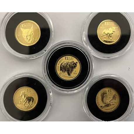 Lote de Monedas 1/10 Lince,Toro,Caballo,Águila Imperial
