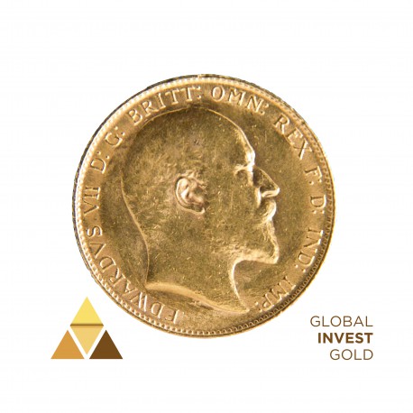Coin of Gold Sovereign Edward VII 1909