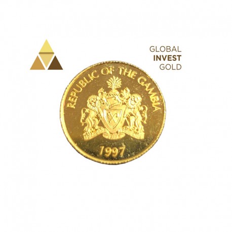 Moneda Oro República de Gambia 1998