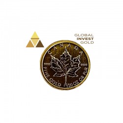 Moneda de Oro Canada Hoja de Arce 1/20 Oz.